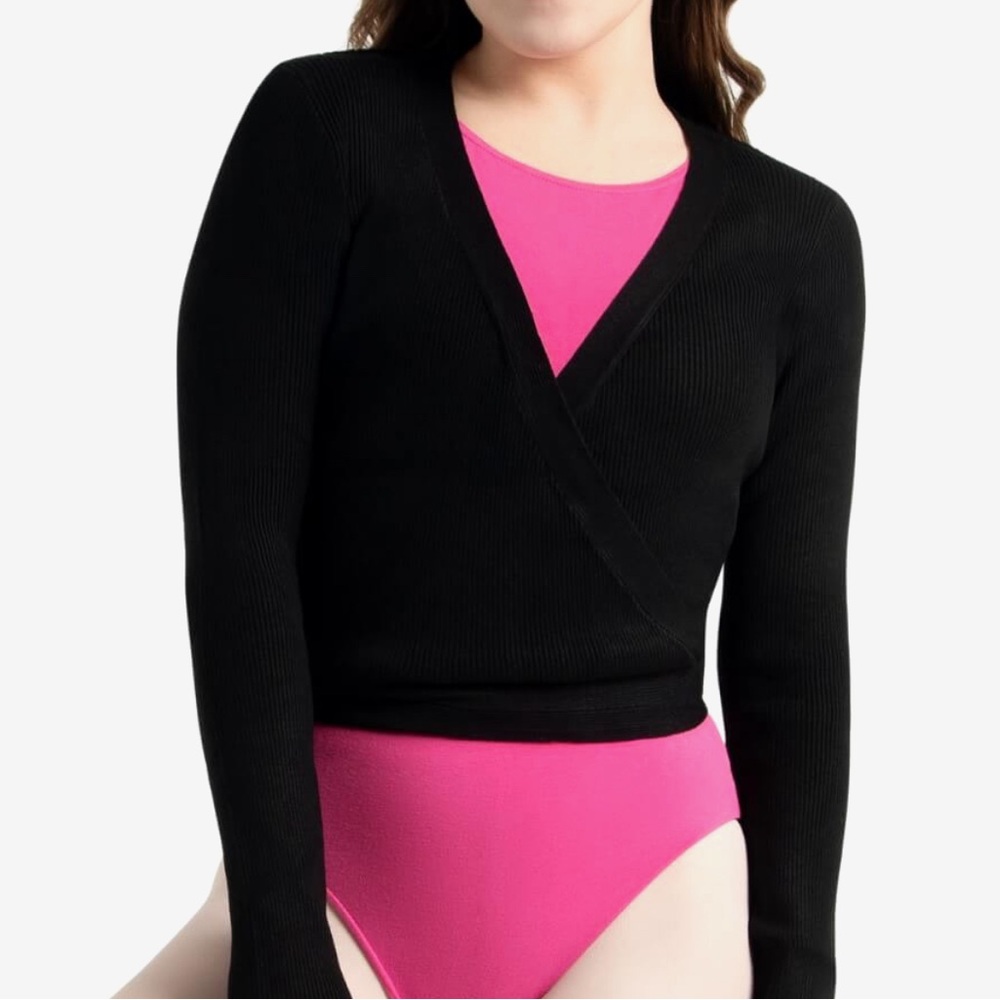 Capezio Ribbed Wrap Sweater